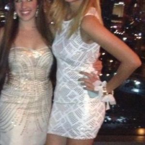 Keyhole back sequin dress